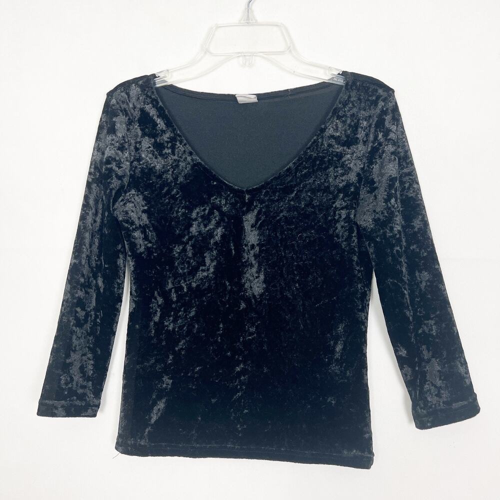 Wild Pearl Y2K Inspired Velvet Top Womens Small Whimsigoth Witchy Gothcore Punk